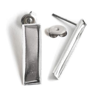 Layers Of Healing Earrings - Sterling Silver Rectangle Post