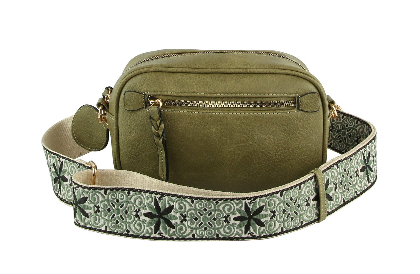 Boho Guitar Strap Women's Crossbody Bag: Denim