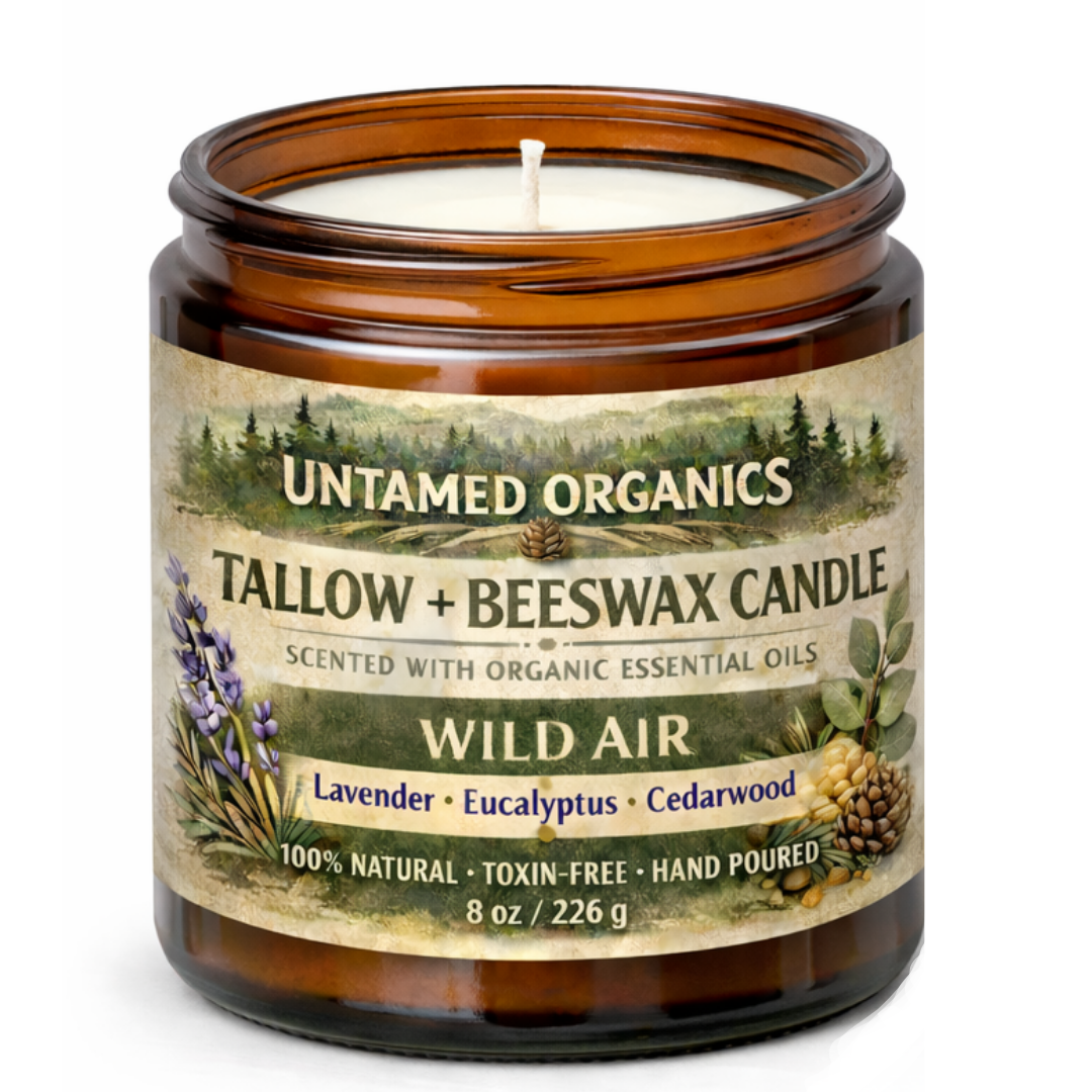 Tallow Beeswax Candle, Lavender & Cedar – 8 oz
