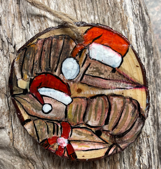 Shrimps Painted Ornament
